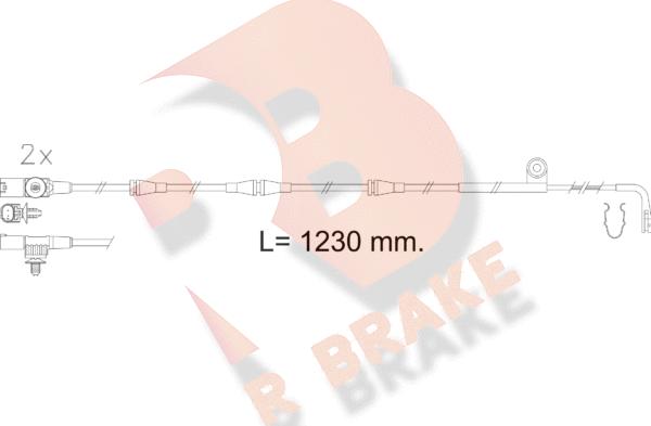 R Brake 610616RB - Сигналізатор, знос гальмівних колодок autocars.com.ua