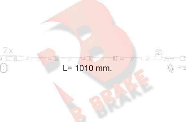 R Brake 610622RB - Сигналізатор, знос гальмівних колодок autocars.com.ua