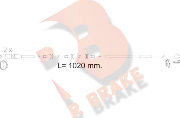 R Brake 610623RB - Сигналізатор, знос гальмівних колодок autocars.com.ua