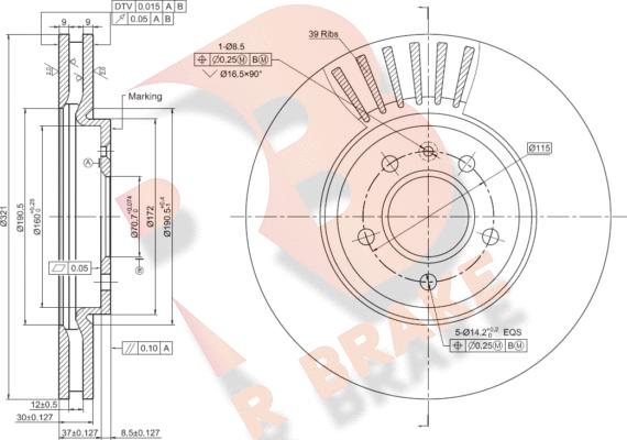 R Brake 78RBD11569 - Тормозной диск autodnr.net