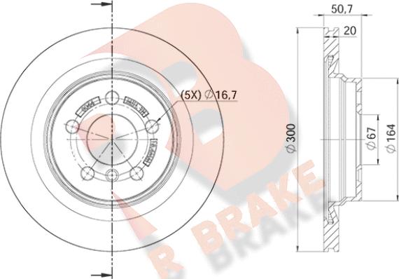 R Brake 78RBD20044 - Гальмівний диск autocars.com.ua