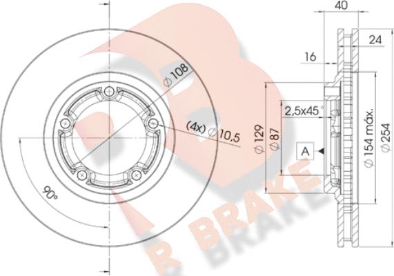 R Brake 78RBD20200 - Гальмівний диск autocars.com.ua