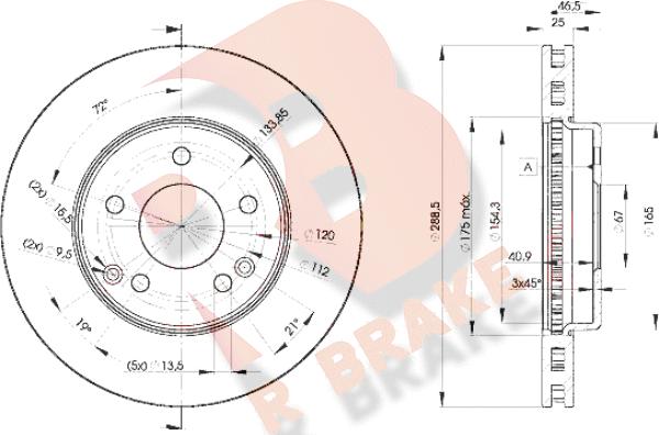 R Brake 78RBD20410 - Гальмівний диск autocars.com.ua