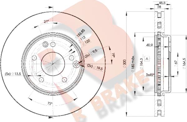 R Brake 78RBD20411 - Гальмівний диск autocars.com.ua