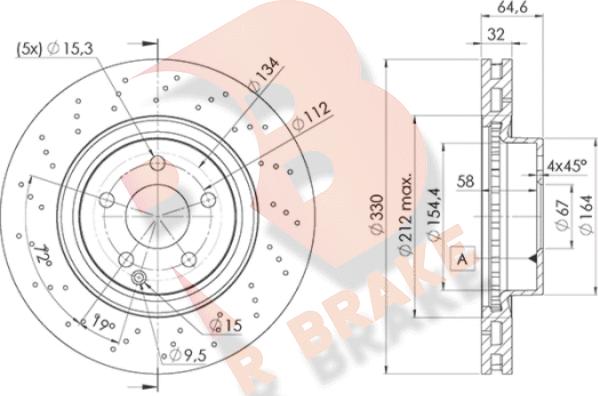 R Brake 78RBD22592 - Гальмівний диск autocars.com.ua