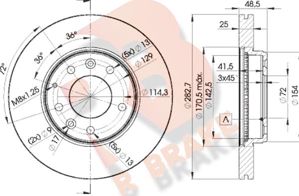 R Brake 78RBD23269 - Гальмівний диск autocars.com.ua