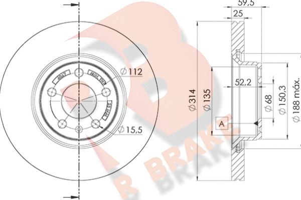 R Brake 78RBD24067 - Гальмівний диск autocars.com.ua