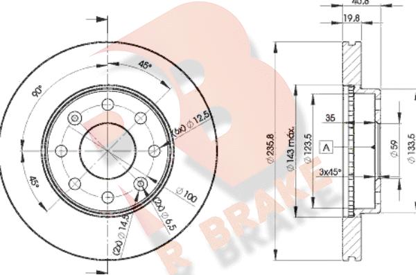 R Brake 78RBD24633 - Гальмівний диск autocars.com.ua