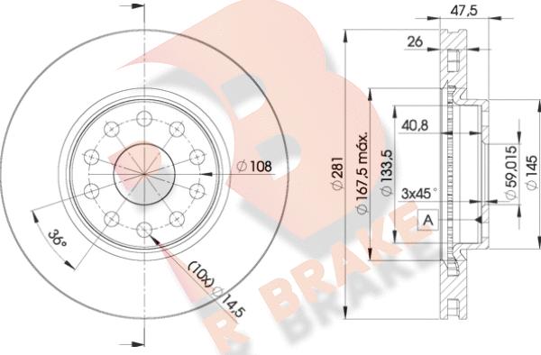 R Brake 78RBD24639 - Гальмівний диск autocars.com.ua