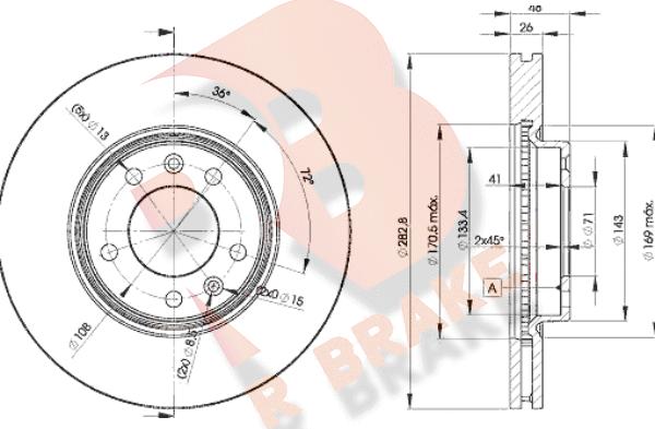 R Brake 78RBD24685 - Гальмівний диск autocars.com.ua