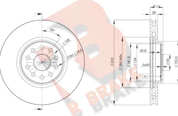 R Brake 78RBD24921 - Гальмівний диск autocars.com.ua