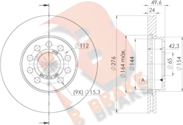 R Brake 78RBD26095 - Гальмівний диск autocars.com.ua