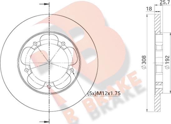 R Brake 78RBD26546 - Гальмівний диск autocars.com.ua