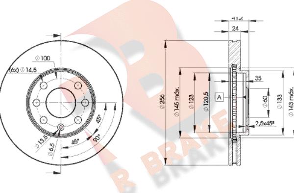 R Brake 78RBD27879 - Гальмівний диск autocars.com.ua