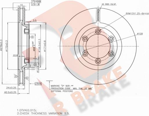 R Brake 78RBD28676 - Гальмівний диск autocars.com.ua