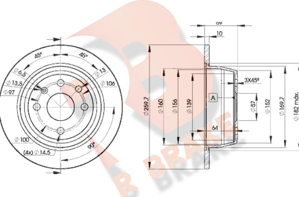 R Brake 78RBD29041 - Гальмівний диск autocars.com.ua