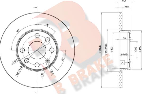 R Brake 78RBD29058 - Гальмівний диск autocars.com.ua