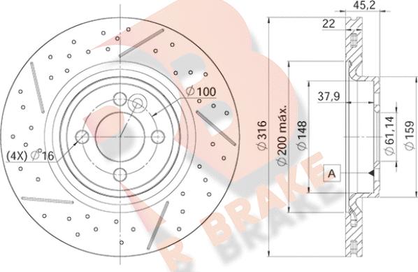 R Brake 78RBD29066 - Гальмівний диск autocars.com.ua