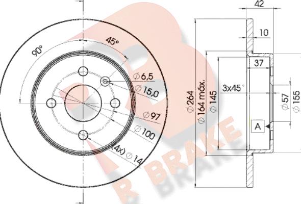 R Brake 78RBD29116 - Гальмівний диск autocars.com.ua