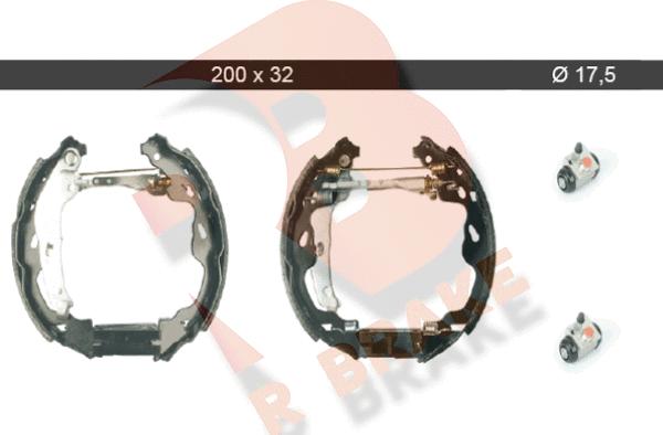 R Brake 79RBKT0008 - Комплект гальм, барабанний механізм autocars.com.ua