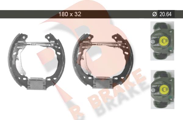 R Brake 79RBKT0010 - Комплект гальм, барабанний механізм autocars.com.ua