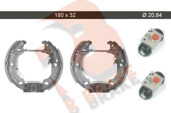 R Brake 79RBKT0013 - Комплект гальм, барабанний механізм autocars.com.ua