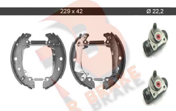 R Brake 79RBKT0016 - Комплект гальм, барабанний механізм autocars.com.ua