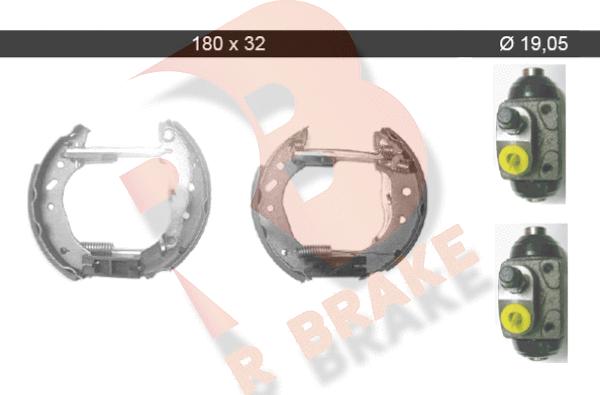 R Brake 79RBKT0025 - Комплект гальм, барабанний механізм autocars.com.ua