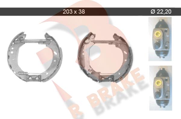 R Brake 79RBKT0026 - Комплект гальм, барабанний механізм autocars.com.ua