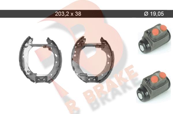 R Brake 79RBKT0027 - Комплект гальм, барабанний механізм autocars.com.ua