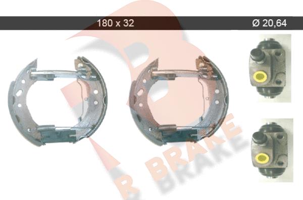 R Brake 79RBKT0031 - Комплект гальм, барабанний механізм autocars.com.ua