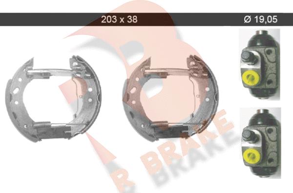 R Brake 79RBKT0032 - Комплект гальм, барабанний механізм autocars.com.ua