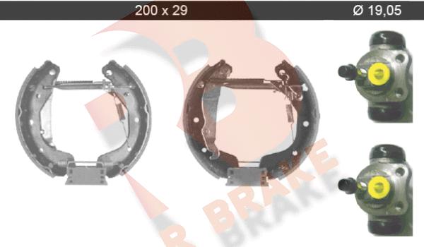R Brake 79RBKT0039 - Комплект гальм, барабанний механізм autocars.com.ua