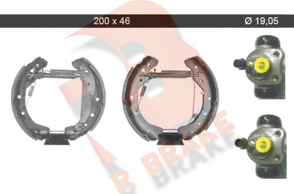 R Brake 79RBKT0042 - Комплект гальм, барабанний механізм autocars.com.ua