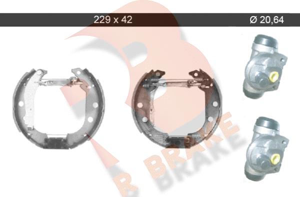 R Brake 79RBKT0046 - Комплект гальм, барабанний механізм autocars.com.ua