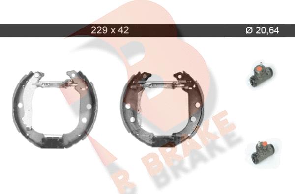 R Brake 79RBKT0047 - Комплект гальм, барабанний механізм autocars.com.ua