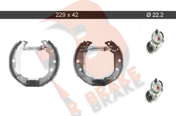 R Brake 79RBKT0048 - Комплект гальм, барабанний механізм autocars.com.ua