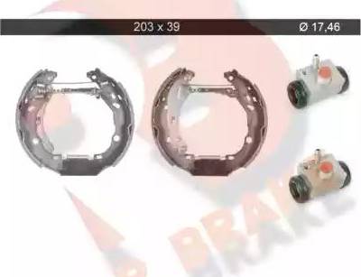 R Brake 79RBKT0054 - Комплект гальм, барабанний механізм autocars.com.ua