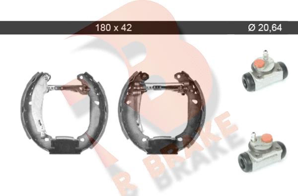 R Brake 79RBKT0058 - Комплект гальм, барабанний механізм autocars.com.ua