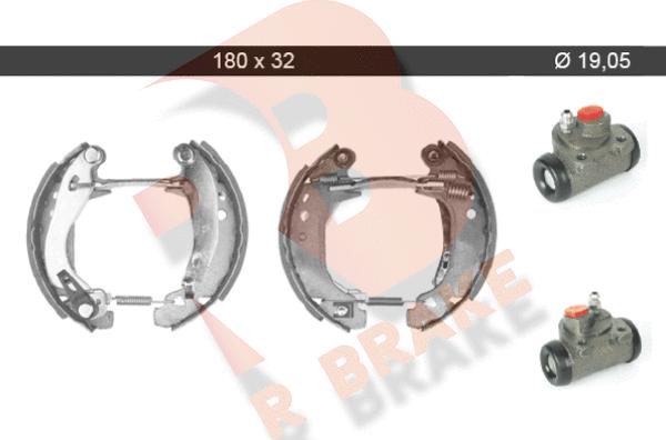 R Brake 79RBKT0061 - Комплект гальм, барабанний механізм autocars.com.ua