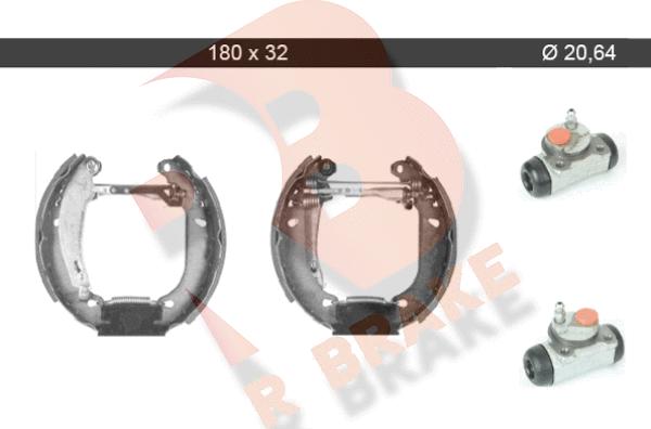 R Brake 79RBKT0062 - Комплект гальм, барабанний механізм autocars.com.ua