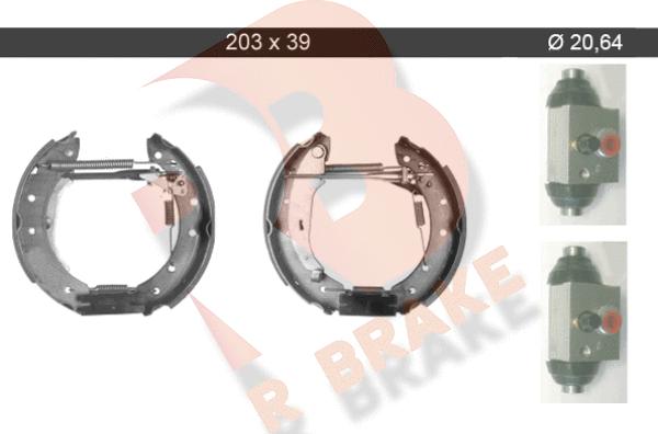 R Brake 79RBKT0066 - Комплект гальм, барабанний механізм autocars.com.ua