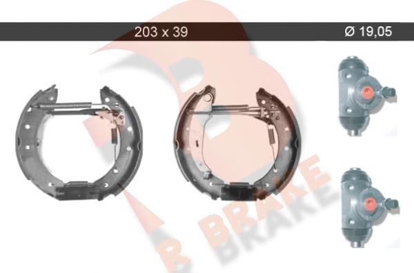 R Brake 79RBKT0067 - Комплект тормозных колодок, барабанные autodnr.net