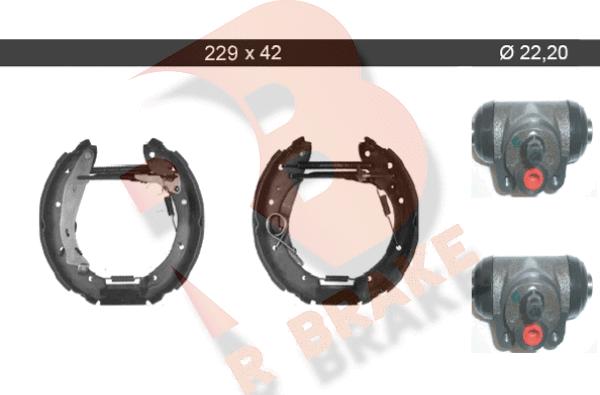 R Brake 79RBKT0071 - Комплект гальм, барабанний механізм autocars.com.ua