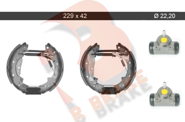 R Brake 79RBKT0075 - Комплект гальм, барабанний механізм autocars.com.ua