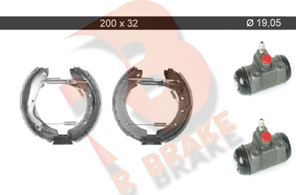 R Brake 79RBKT0082 - Комплект гальм, барабанний механізм autocars.com.ua