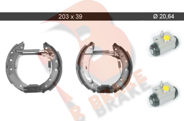 R Brake 79RBKT0087 - Комплект гальм, барабанний механізм autocars.com.ua