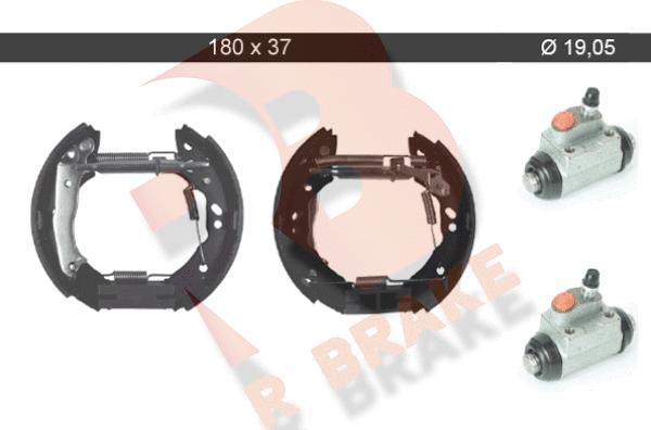 R Brake 79RBKT0098 - Комплект гальм, барабанний механізм autocars.com.ua