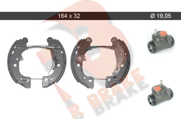 R Brake 79RBKT0100 - Комплект гальм, барабанний механізм autocars.com.ua