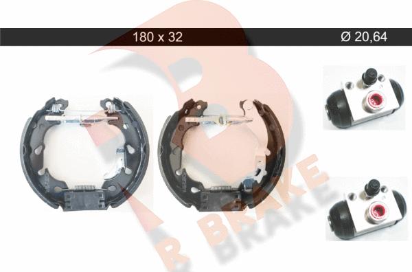 R Brake 79RBKT0114 - Комплект гальм, барабанний механізм autocars.com.ua